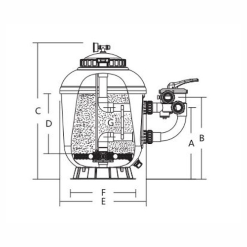 Superpool SMG filter sa bočnim višesmernim ventilom 16,5 / 0,33 m2