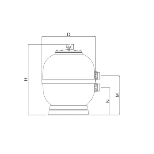 Superpool TC 500 filter sa bočnim višesmernim ventilom 9 / 0,19 m2